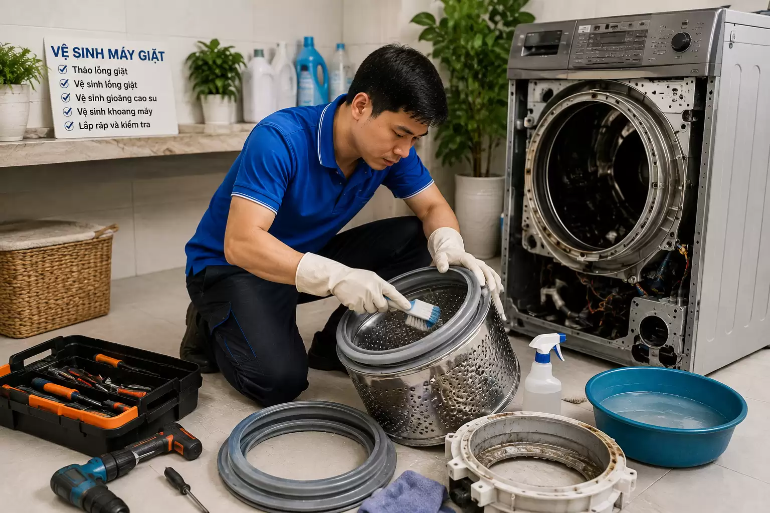 Vệ Sinh Máy Giặt Tại TP.HCM – Sạch Sâu, Khử Mùi, Bảo Vệ Sức Khỏe