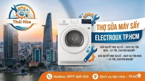 Dịch vụ sửa máy sấy Electrolux tại Sửa Máy Giặt Thái Hòa là giải pháp nhanh chóng, tiết kiệm và hiệu quả cho mọi gia đình. Nếu máy sấy Electrolux của bạn gặp sự cố, hãy liên hệ ngay để được hỗ trợ