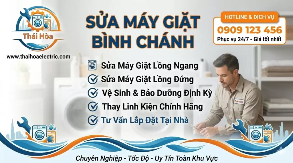 Sửa Máy Giặt Bình Chánh Tại Nhà Uy Tín, Giá Rẻ – Có Mặt Sau 20 Phút