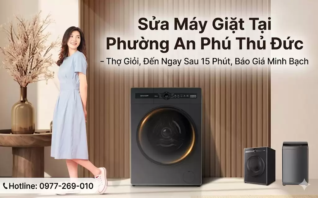 Sửa Máy Giặt Tại Phường An Phú Thủ Đức – Thợ Giỏi, Đến Ngay Sau 15 Phút, Báo Giá Minh Bạch