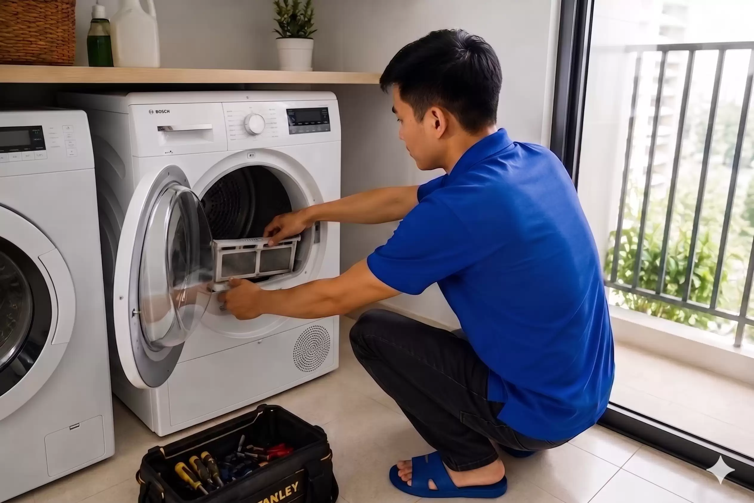 Vệ sinh máy sấy