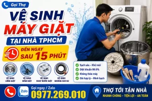 Vệ Sinh Máy Giặt Tại Nhà TPHCM | Tháo Rã Lồng Sạch Sâu 99.9%