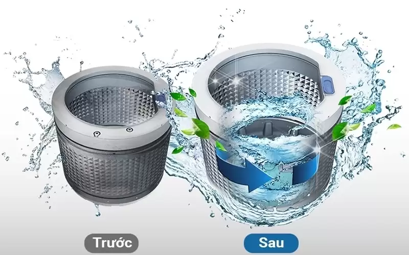 Vệ Sinh Máy Giặt Cửa Ngang Chuyên Sâu Tháo Lồng – Đánh Bay Cặn Bẩn, Diệt Khuẩn 99% Tại Nhà