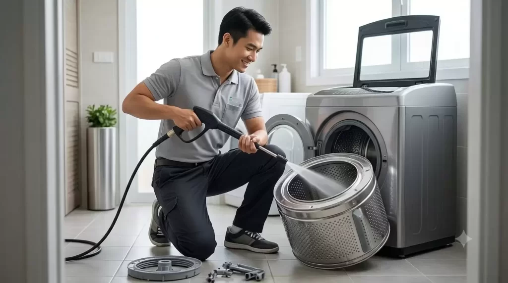 Vệ Sinh Máy Giặt Quận Bình Thạnh Tháo Lồng – Sạch Sâu Triệt Để, Không Vẽ Bệnh