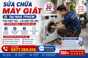 Sửa Chữa Máy Giặt Tại Nhà TPHCM – Thợ Thật Thà Lội Hẻm Tới Liền Không Vẽ Bệnh