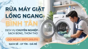 Rửa Máy Giặt Lồng Ngang Bình Tân | Thợ Tay Nghề Cứng Rã 100%