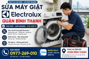 SỬA MÁY GIẶT ELECTROLUX QUẬN BÌNH THẠNH | BÁO ĐÚNG GIÁ