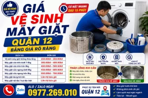 Giá Vệ Sinh Máy Máy Quận 12 – Bảng Giá Rõ Ràng