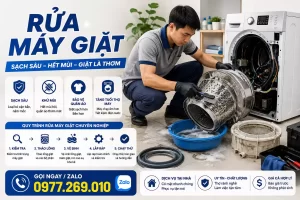 Rửa Máy Giặt Tân Kỳ Tân Quý Rã Lồng Sạch Bong Tại Nhà