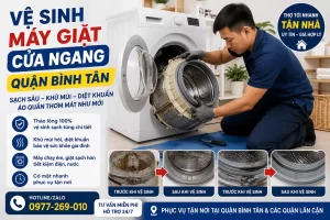 Vệ Sinh Máy Giặt Cửa Ngang Quận Bình Tân Tới Lẹ – Rã Lồng Thật Thà