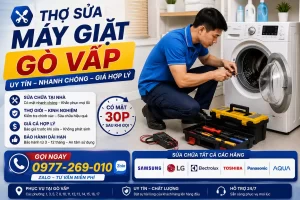 Thợ Sửa Máy Giặt Phường Gò Vấp | Khám Bệnh Báo 1 Giá