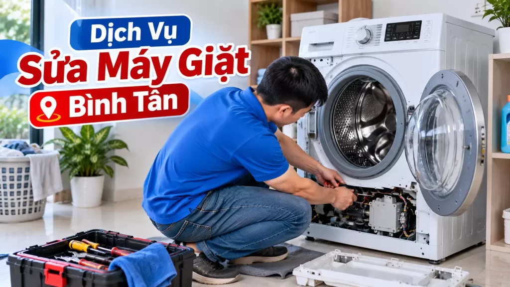 Dịch Vụ Sửa Máy Giặt Bình Tân | Thợ Tới Lẹ | Bắt Bệnh Báo 1 Giá