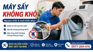 Máy Sấy Đồ Không Khô, Thổi Gió Lạnh? Thợ Rã Máy Đo Điện Báo Đúng 1 Giá