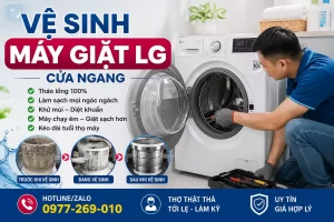Vệ Sinh Máy Giặt LG Cửa Ngang | Thợ Làm Sạch Từng Chi Tiết Báo Đúng Giá