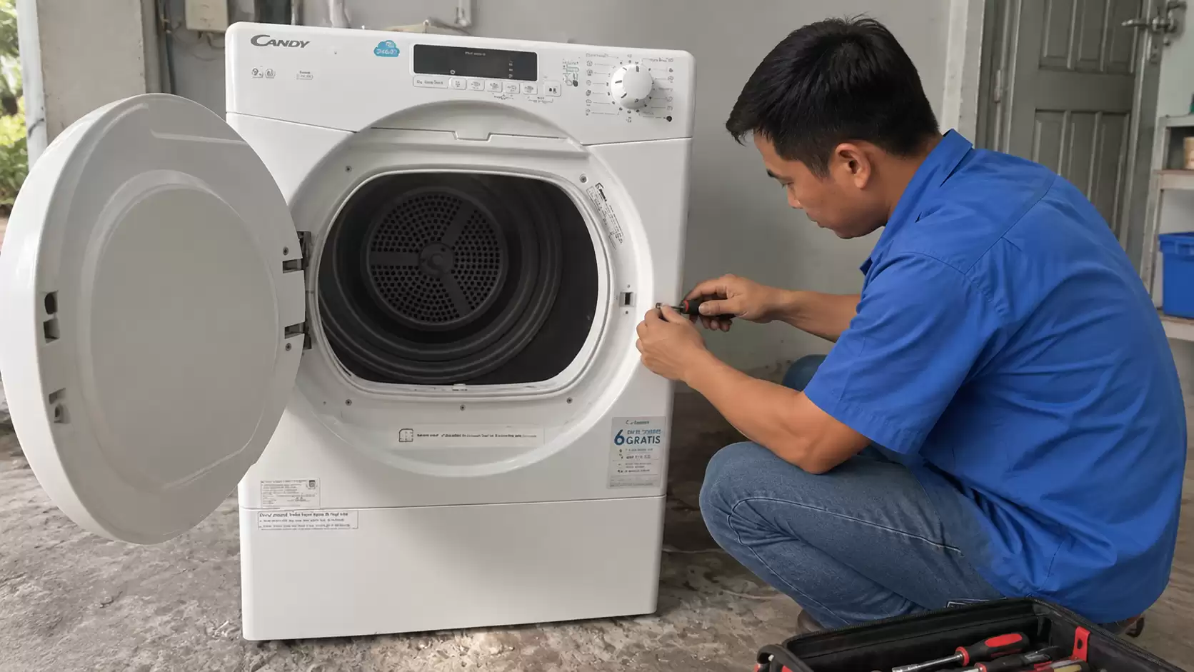 thợ sửa máy sấy quần áo tận nơi