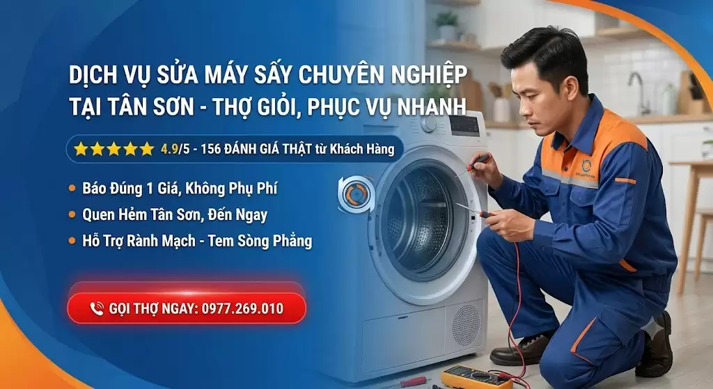 Sửa Máy Sấy Phường Tân Sơn – Dịch Vụ Thợ Giỏi Rành Mạch