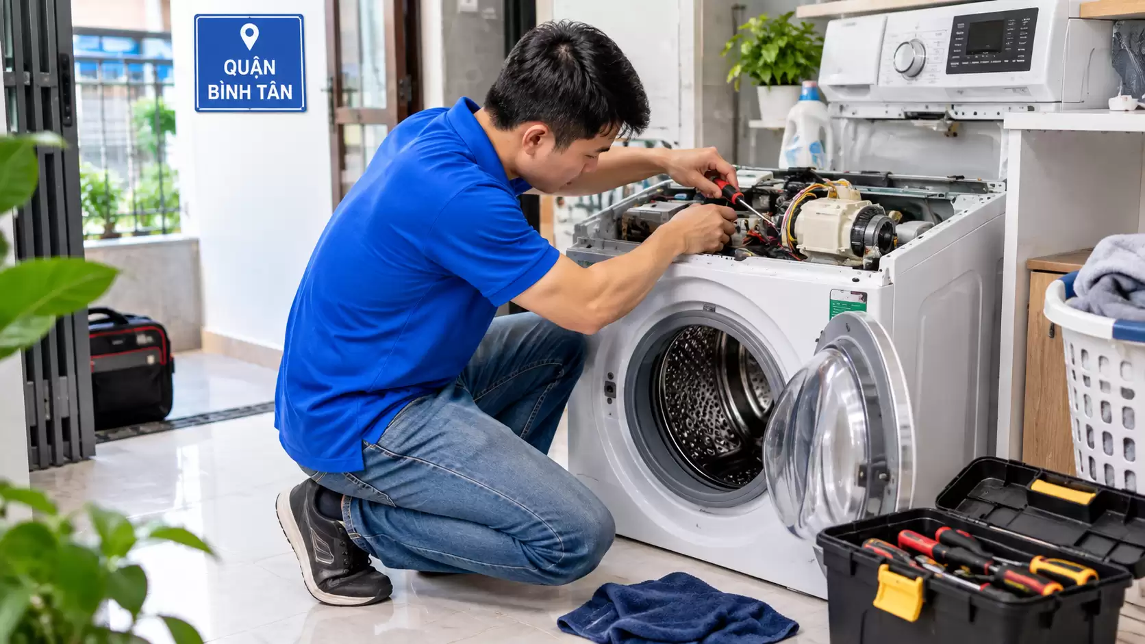 Thợ Sửa Máy Giặt Tại Nhà Quận Bình Tân | Bắt Đúng Bệnh Báo Đúng 1 Giá