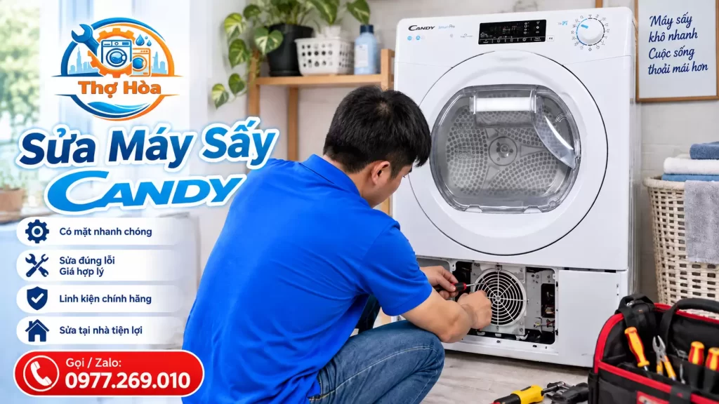 Thợ Sửa Máy Sấy Candy Tại Nhà TPHCM | Rã Máy Khám, Báo 1 Giá