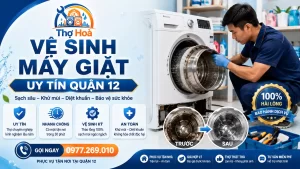Chỗ Vệ Sinh Máy Giặt Uy Tín Quận 12? Thợ Lội Hẻm Lẹ, Báo 1 Giá