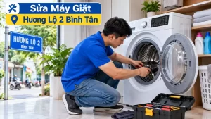 Sửa Máy Giặt Hương Lộ 2 Bình Tân | Thợ Tới Lẹ 20 Phút, Báo 1 Giá