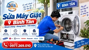 Sửa Máy Giặt Không Vắt Tại Bình Tân Tới Lẹ | Khám Bệnh Bằng VOM Báo 1 Giá