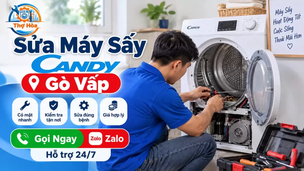 Sửa Máy Sấy Candy Phường Gò Vấp Tới Lẹ | Đo Điện Báo 1 Giá